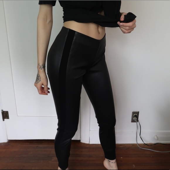 Vince Pants - Vince leather trackpants/joggers size S/P black